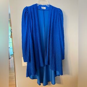 Gilberti women’s Royal blue long sleeve open front Cardigan